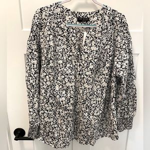 Lane Bryant Classic Pin-Tuck Ruched-Sleeve Top